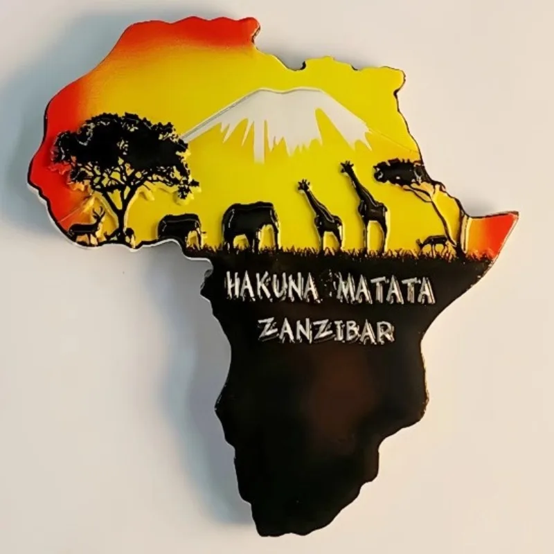 Tanzania Fridge Stickers Africa Travelling Souvenirs Zanzibar Kenya Kilimanjaro Fridge Magnets Home Decoration Wedding Gifts