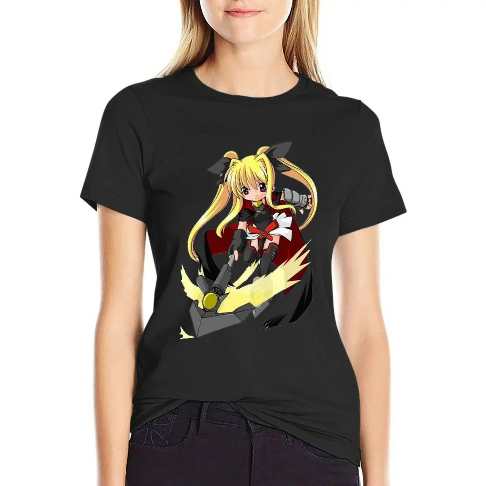 

Fate Testarossa Harlaown (Mahou Shoujo Lyrical Nanoha) T-Shirt lady clothes plain hippie clothes female t-shirts for Women pack