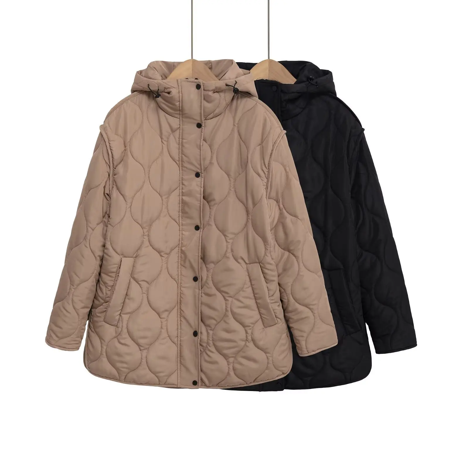 

Thickened Winter Women's Padded Coat Diamond-patterned Single Breasted Cotton Jacket For Female Thickened Windproof Lady Outwear