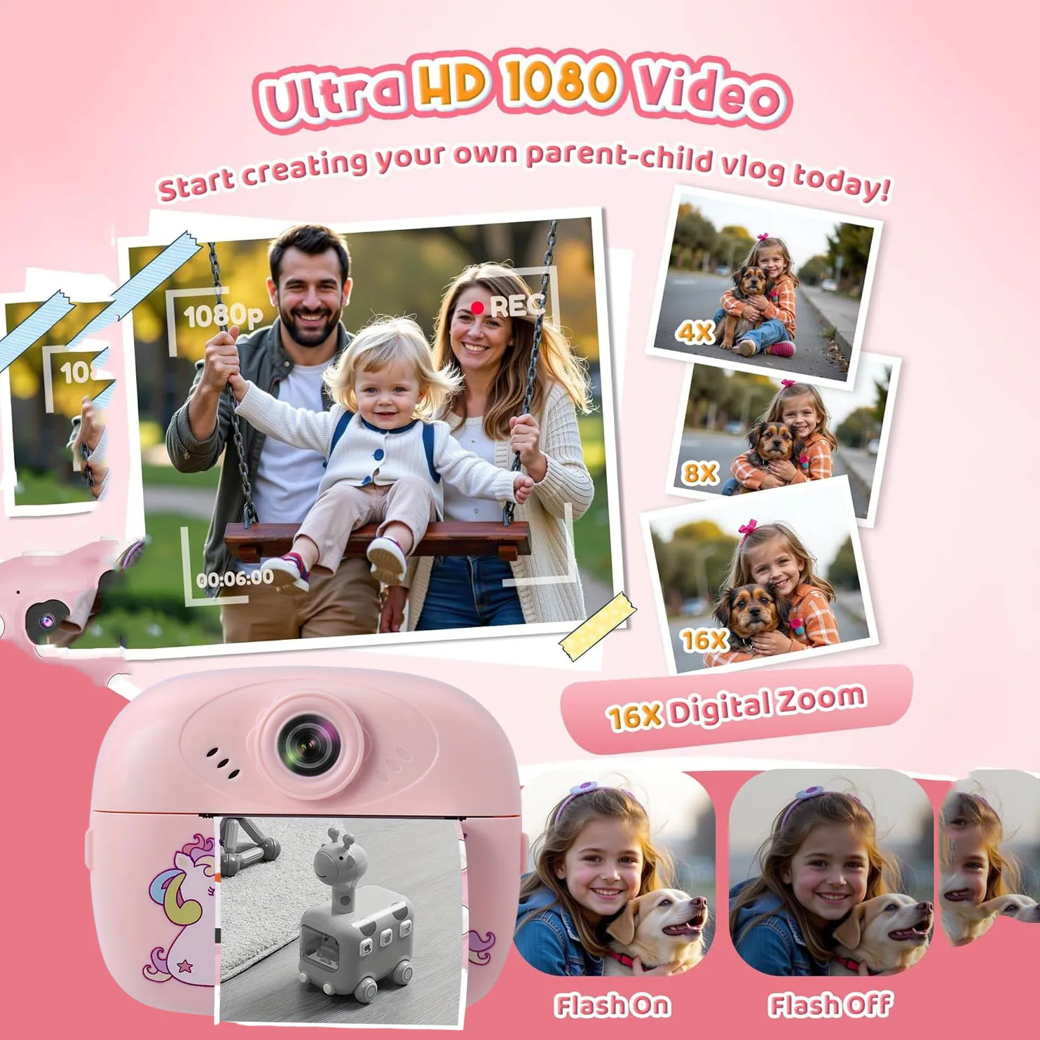 Appareil photo d'impression thermique pour enfants, appareil photo photo pour enfants, appareils photo photographiques, appareil photo portable, imprimante thermique portable, outil pour enfants
