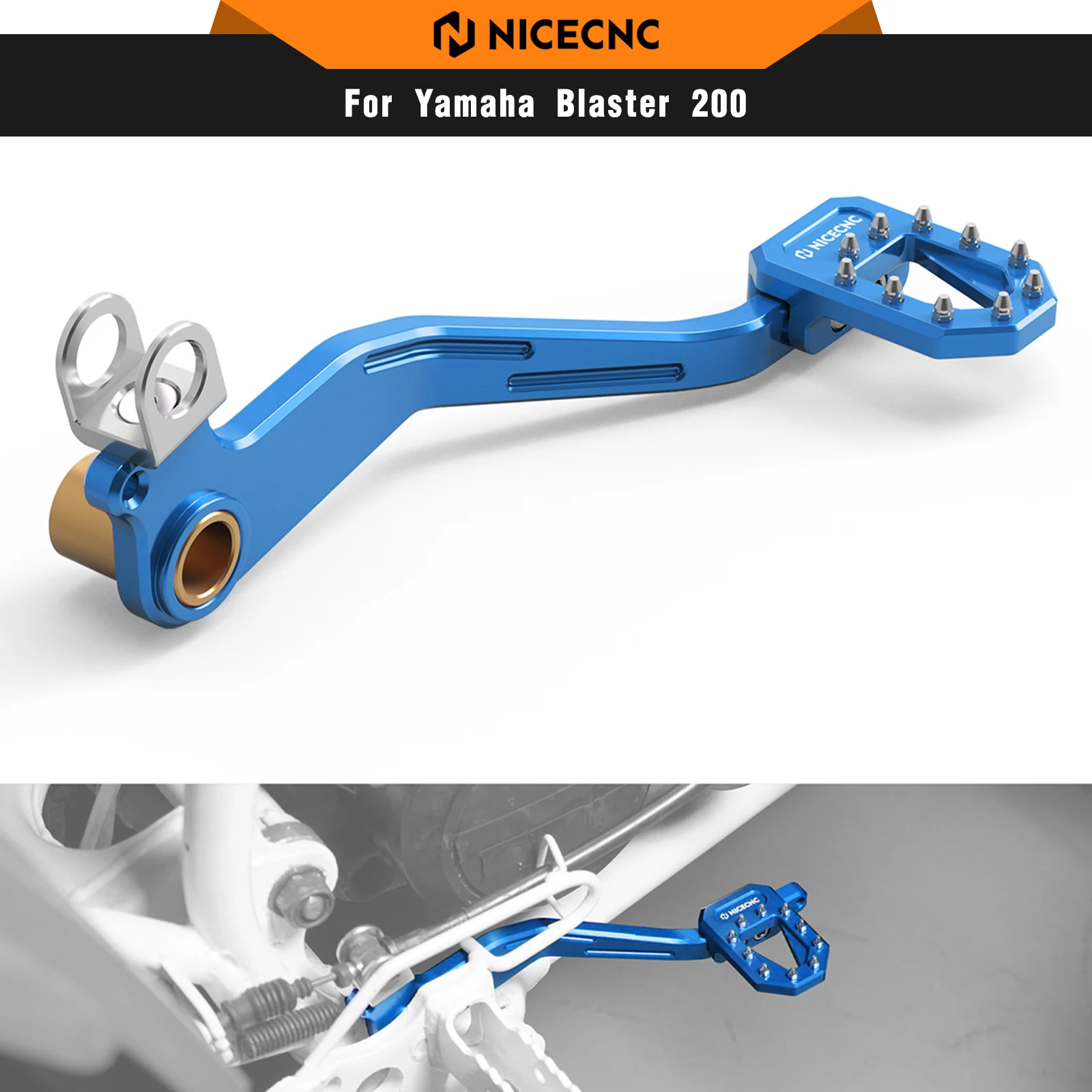

Рычаг заднего тормоза NICECNC для Yamaha Blaster 200 YFS200 1988-2002 3JM-27211-10-00 подножка алюминиевая противоскользящая подножка для квадроцикла