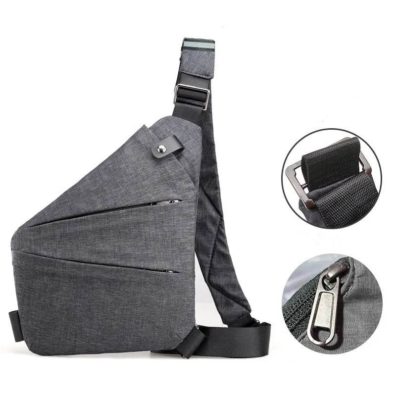 Men Ultra Thin Anti-Theft Small Chest Bag Mini Cross Body Bags Male One Shoulder Sling Bag For Travel Boy Sports Bag