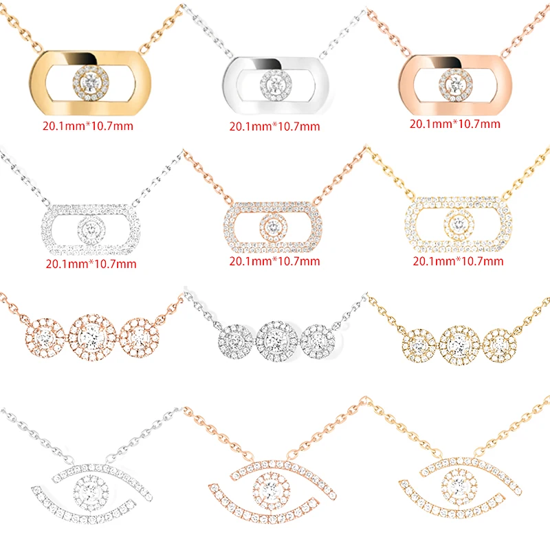 S925 Sliver Temperament Commuter Wear Matching Ornaments, Exquisite Simple Atmosphere Diamond-Set Necklace