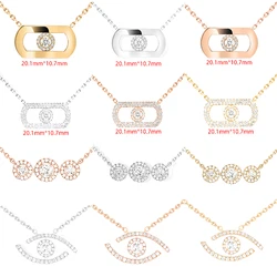 S925 Sliver Temperament Commuter Wear Matching Ornaments, Exquisite Simple Atmosphere Diamond-Set Necklace