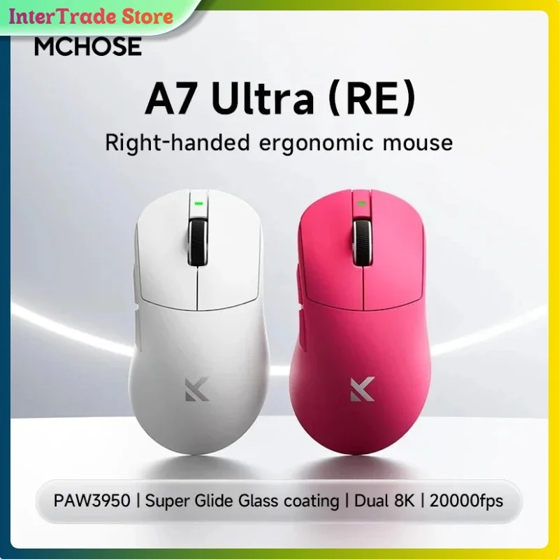 

MCHOSE A7 Ultra RE Gaming Mouse 8K Polling 42000 DPI 750IPS Super Glide Coating 500mAh Battery Custom Ergonomic Lightweight