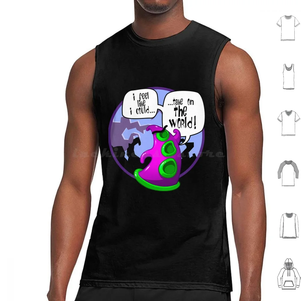 I Feel Like I Could ... Take On The Wold Tank Tops Vest Sleeveless Day Tentacle Day Of The Tentacle Lucas Lucasarts