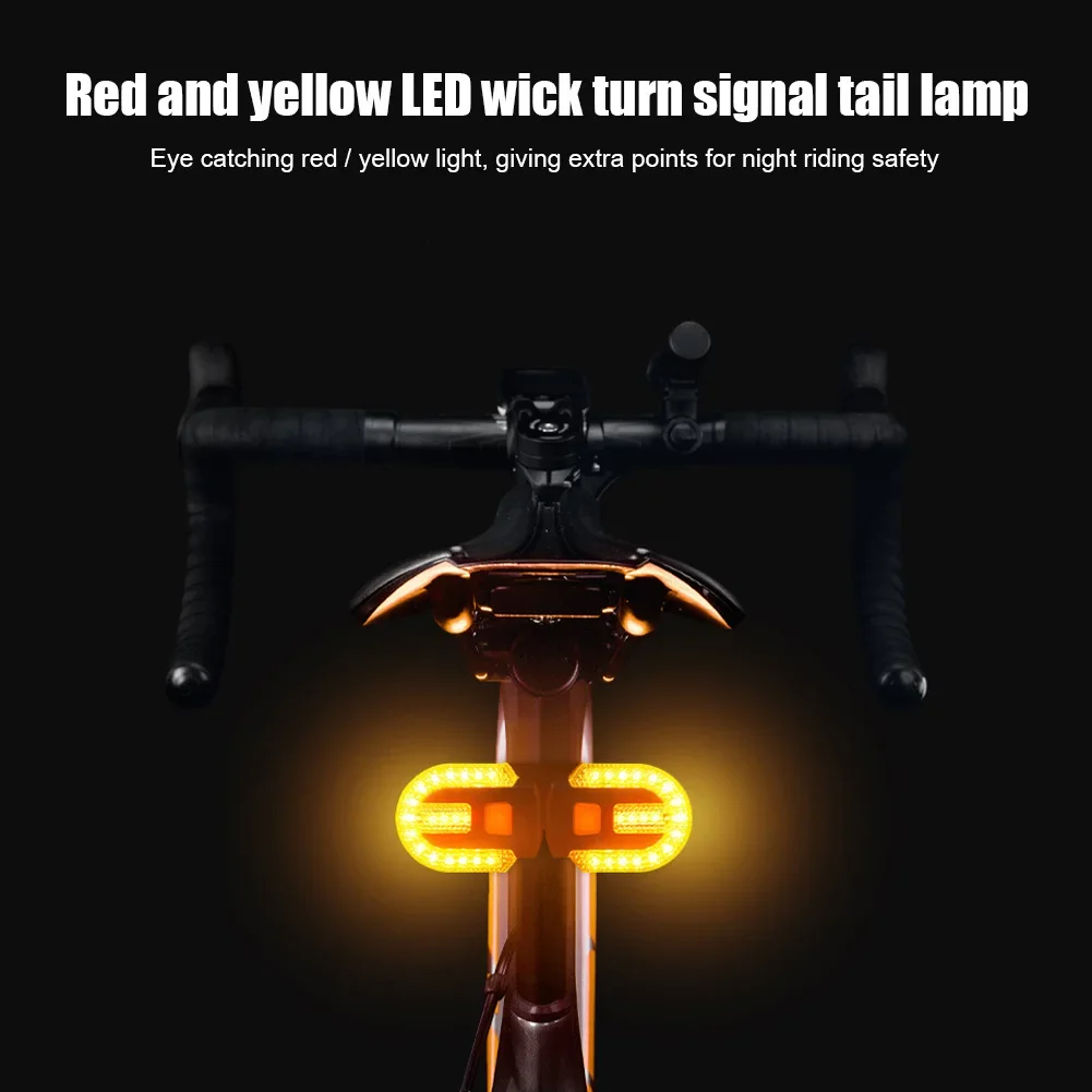 Bicycle Tail Light High Brightness Road Bicycle Light Wireless Remote Control Turn Signal Mountain Bike Usb Rear Tail Light