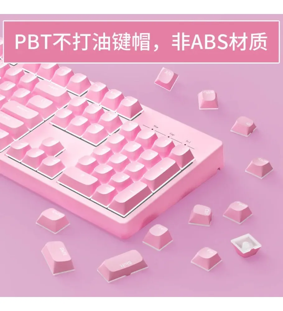 Keycaps Transparent Personality Creative Customization Small Full Set Horizon Double Leather Milk Pudding Jelly Mechanical