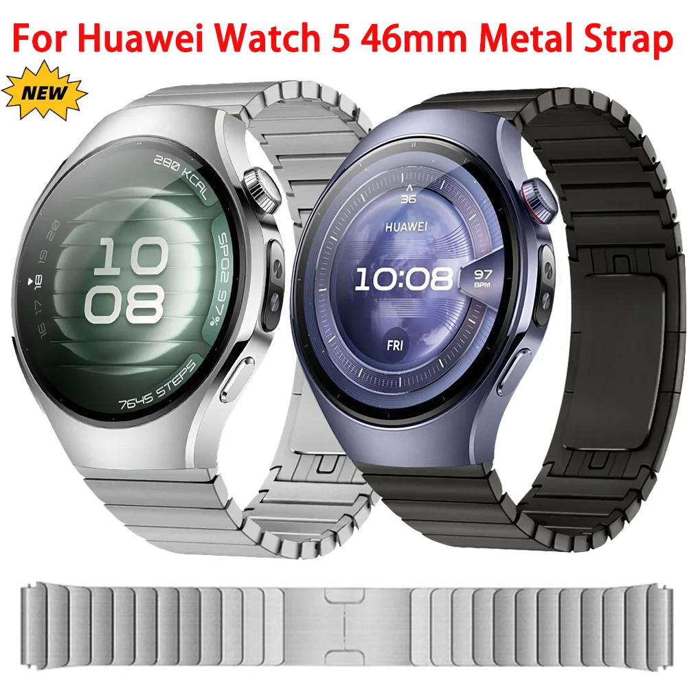 22 مللي متر سوار معدني لساعة هواوي 5 46 مللي متر حزام من الفولاذ المقاوم للصدأ سوار مريح ساعة هواوي 3 4 برو GT5 GT4-3-2-2e معصمه