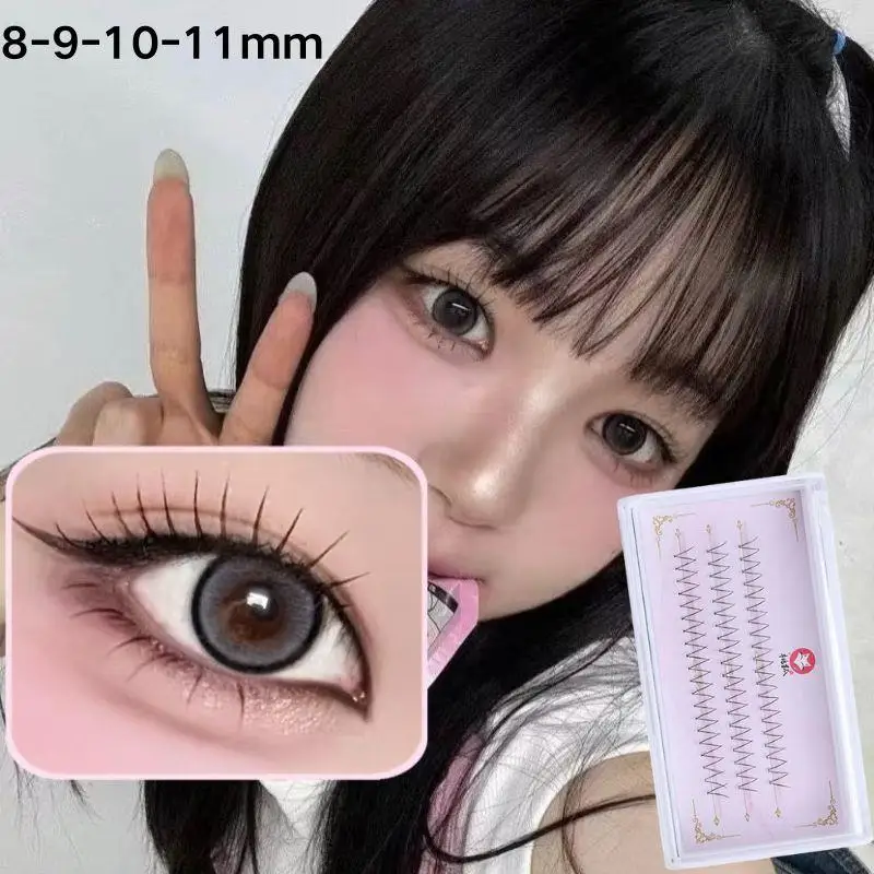 Korean V-Shaped Segmented False Eyelashes Natural Grafting Intersect Eyelash Extension Tool 8/9/10/11mm Eyelash Extension