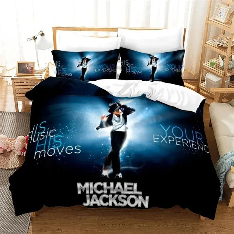 Michael Jackson 3D NEW Duvet Cover Pillowcase Bedding Set Adult Boy Girl Bedroom Decoration Children Single Double Large