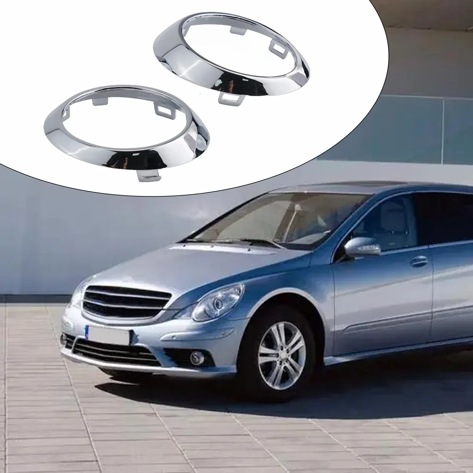 

For Mercedes-Benz Car Accessories Side Fog Light Cover Bezel Ring Cover Fog Light For Mercedes-Benz L+R Bumper