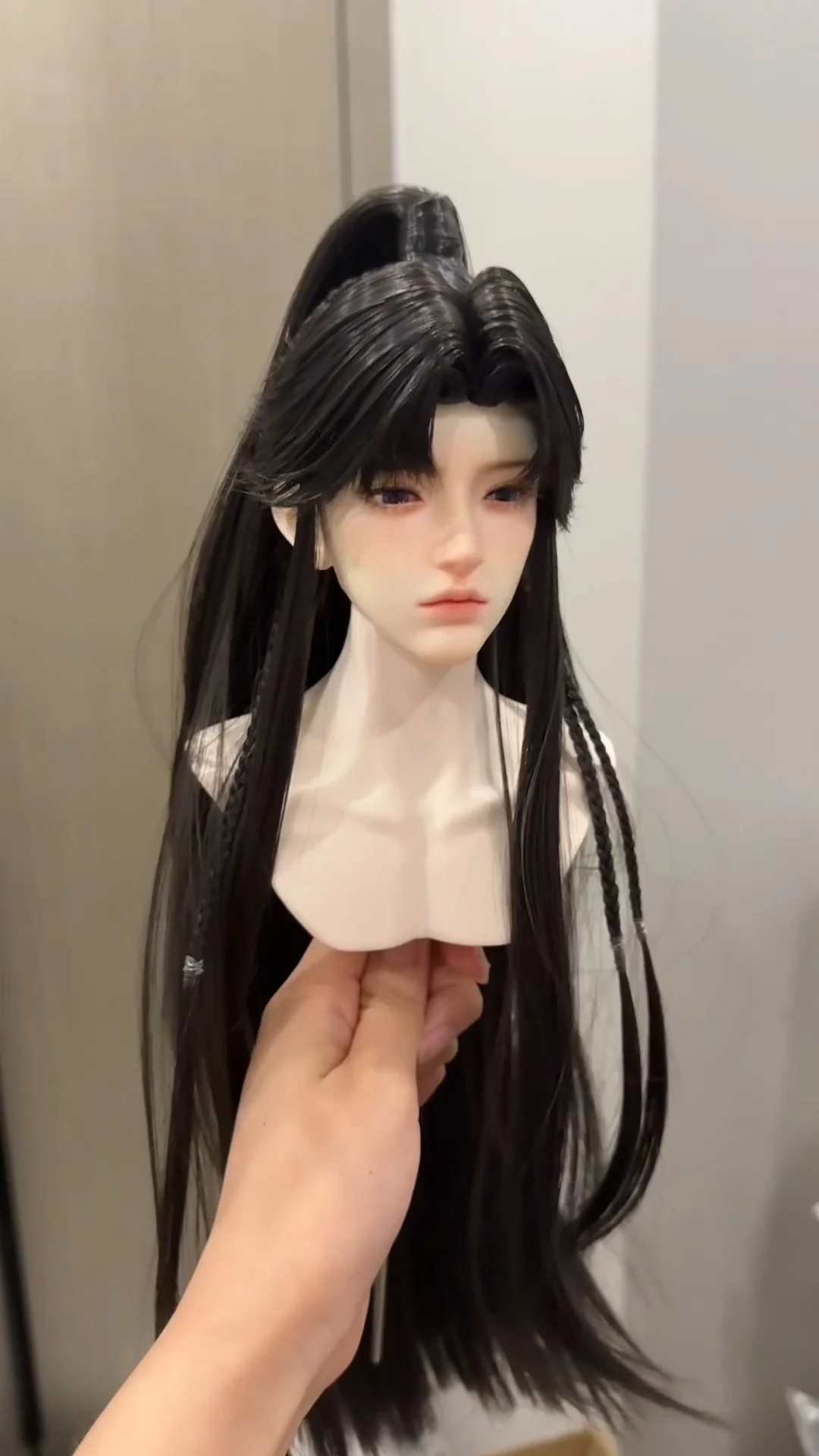 1/3 Scale BJD High Ponytail Wigs Ancient Costume Long Hair Styling Samurai Wig For SD13 SSDF ID75 Uncle Doll Accessories A2228