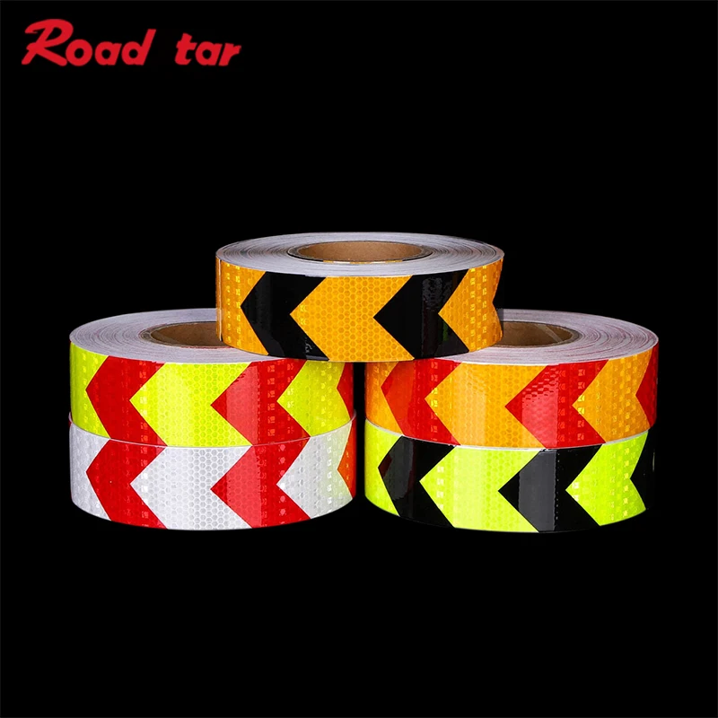 Roadstar 5cm X 3m Arrow Reflective Car Stickers Car-styling Motorcycle Decoration Automobiles Safety Warning Mark Tapes