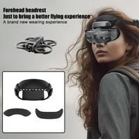 For DJI Goggles 3 Flight Glasses Forehead Pillow Mask Decompression Heat Dissipation Sliding Headband Memory Foam + PU Leather