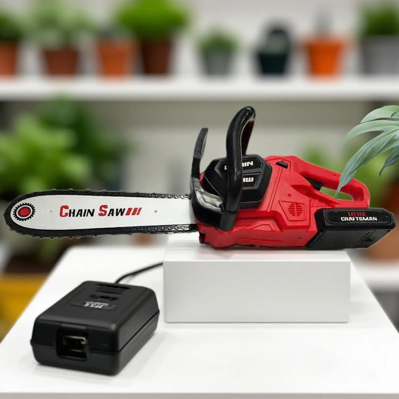 Alat Berkebun Gergaji Listrik Elektronik Anak-Anak, Perlengkapan Bermain Peran dengan Kacamata Pengaman, Mainan Rumah-Rumahan Simulasi untuk Anak Laki-Laki