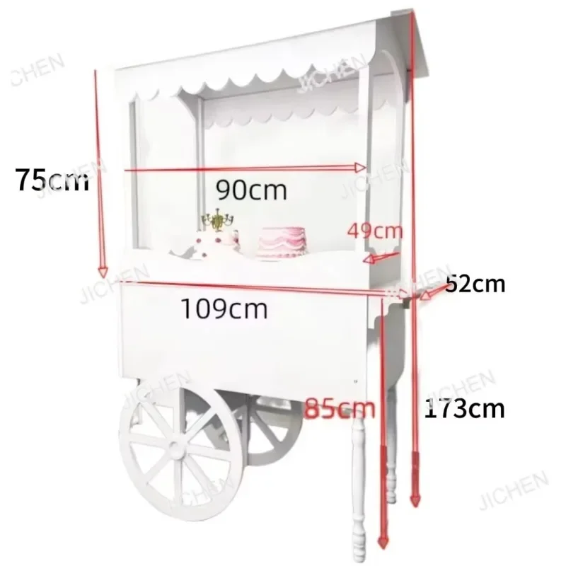 

Деревянная тележка HS Тележка для конфет Наставьте киоск и используйте машину Мобильная витрина