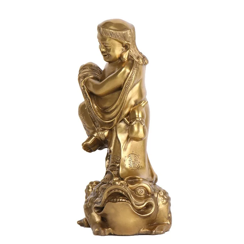 Ornament With Accents, Bronze Golden Toad, Home Decor Craft