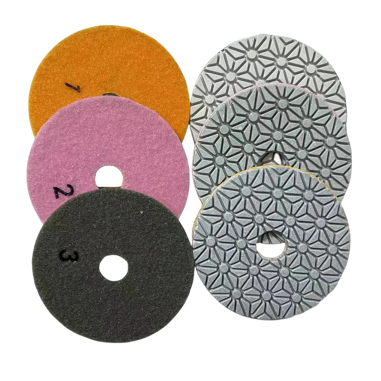 3pcs/set Flexible Wet & Dry Polishing Pads For Stone Marble Tile Polishing Pads