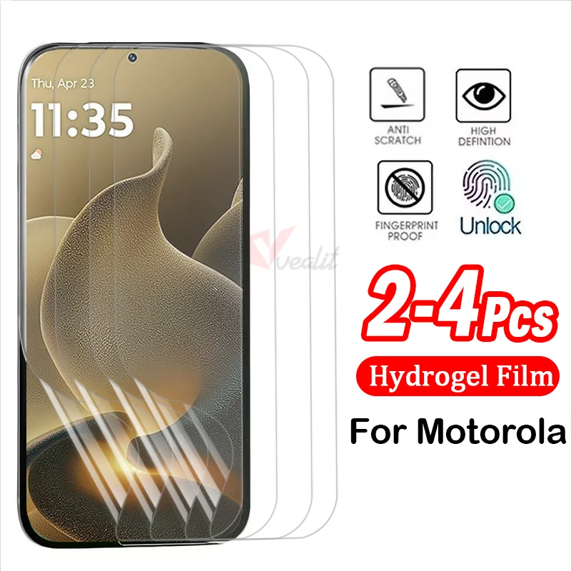Película de hidrogel de silicona transparente para Motorola, Protector de pantalla Signature para Motorola Edge 70, 60, 50 Neo, Moto X70 Air, 2-4 Uds.