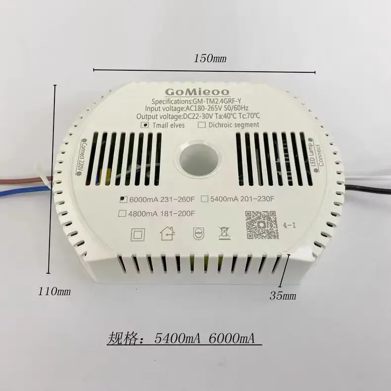 Imagem -02 - Tira Led Trabalho de Energia Inteligente App e Ajuste Remoto Cores Escurecimento 8c7bx2 2230v 120012000ma Gm-tm2.4grf-y