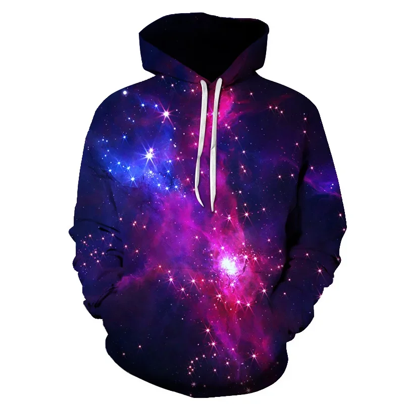 

New Various Styles and Designs Space Galaxy 3D Hoodies Men Women Printed Purple Nebula Cloud Hoodie Autumn and Winter Pullover