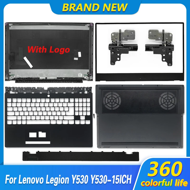 Original New For Lenovo Legion Y530 Y530-15ICH Y7000 LCD Back Cover Front Bezel Hinges Palrmest Bottom Case Hinge Cover 15.6Inch