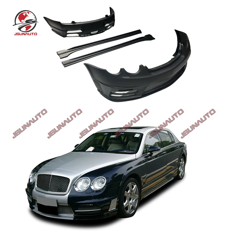 

For Bentley Continental GT upgrad Wide Style Bodykit Front Bumper Assembly Side Skirts Spoiler For 05-12 Bentley Flying Spur