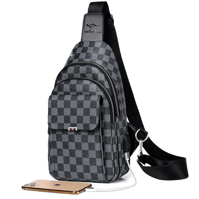 Borsa a tracolla casual da esterno per giovani alla moda alla moda da uomo di nuovo stile