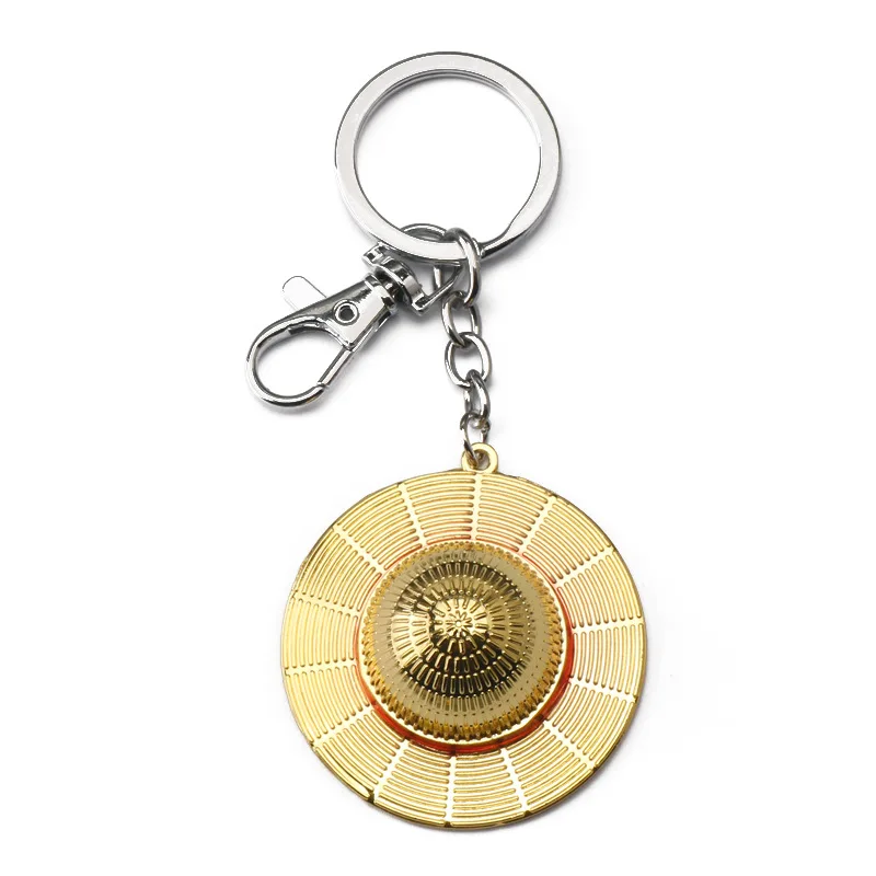 أنيمي المفاتيح تأثيري للجنسين Keyrings القش قبعة قلادة سبيكة مفتاح سلاسل اكسسوارات مجوهرات #5