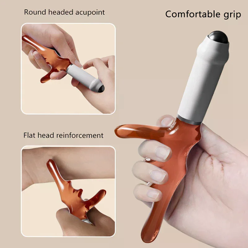

T Acupressure Foot Massager Thumb Finger Press Trigger Point Relieves Relaxation Whole Body Deep HandHeld Massage Feet Leg Tool