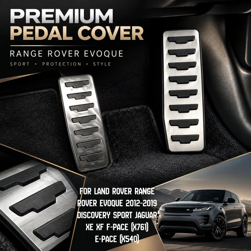 For Land Rover Range Rover Evoque 2012-2019 Discovery Sport Jaguar XE XF F-Pace (X761) E-Pace (X540) Car Rest Pedal Cover