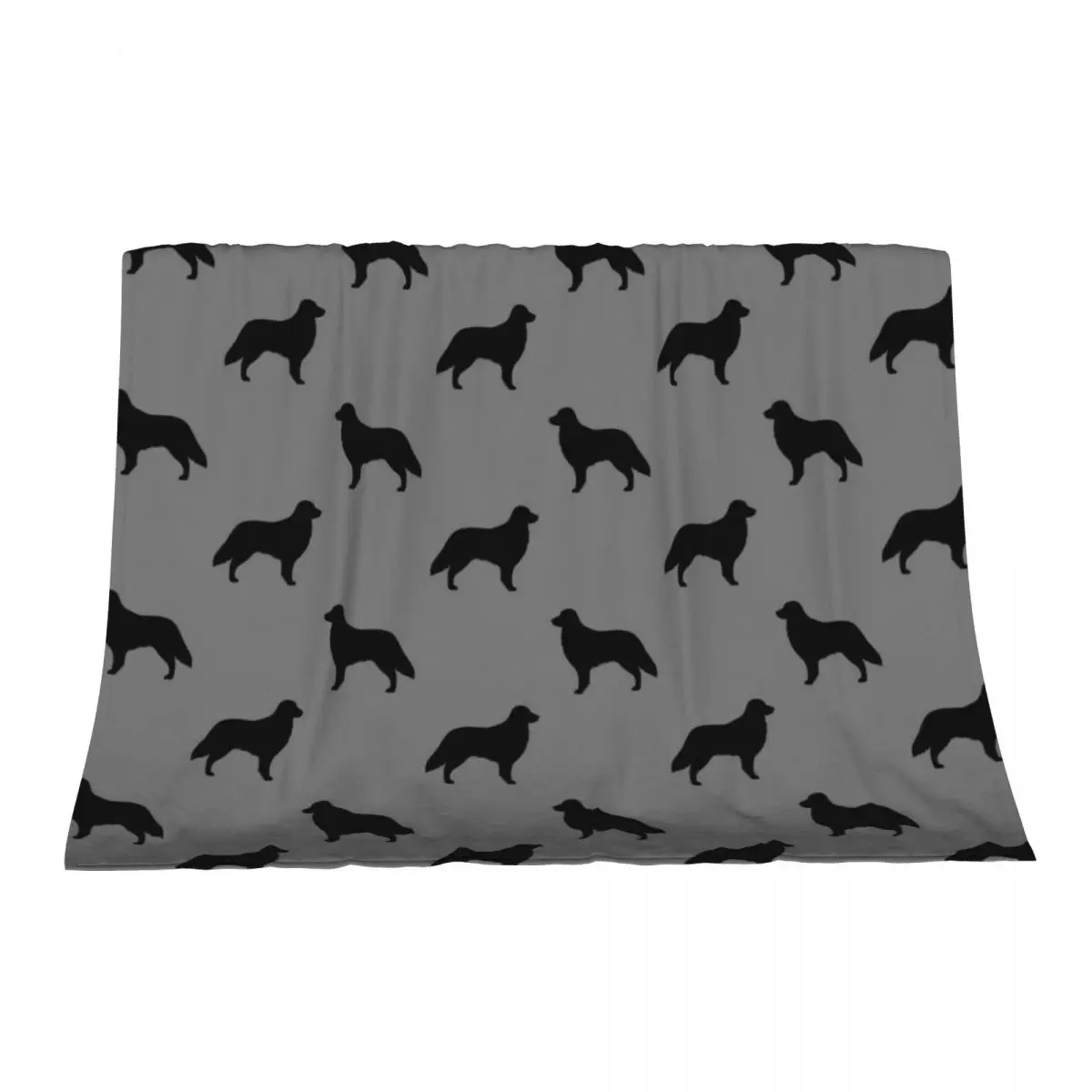 

Flat Coated Retriever Silhouette(s) Throw Blanket sofa bed Winter beds Luxury Bed Fashionable Blankets