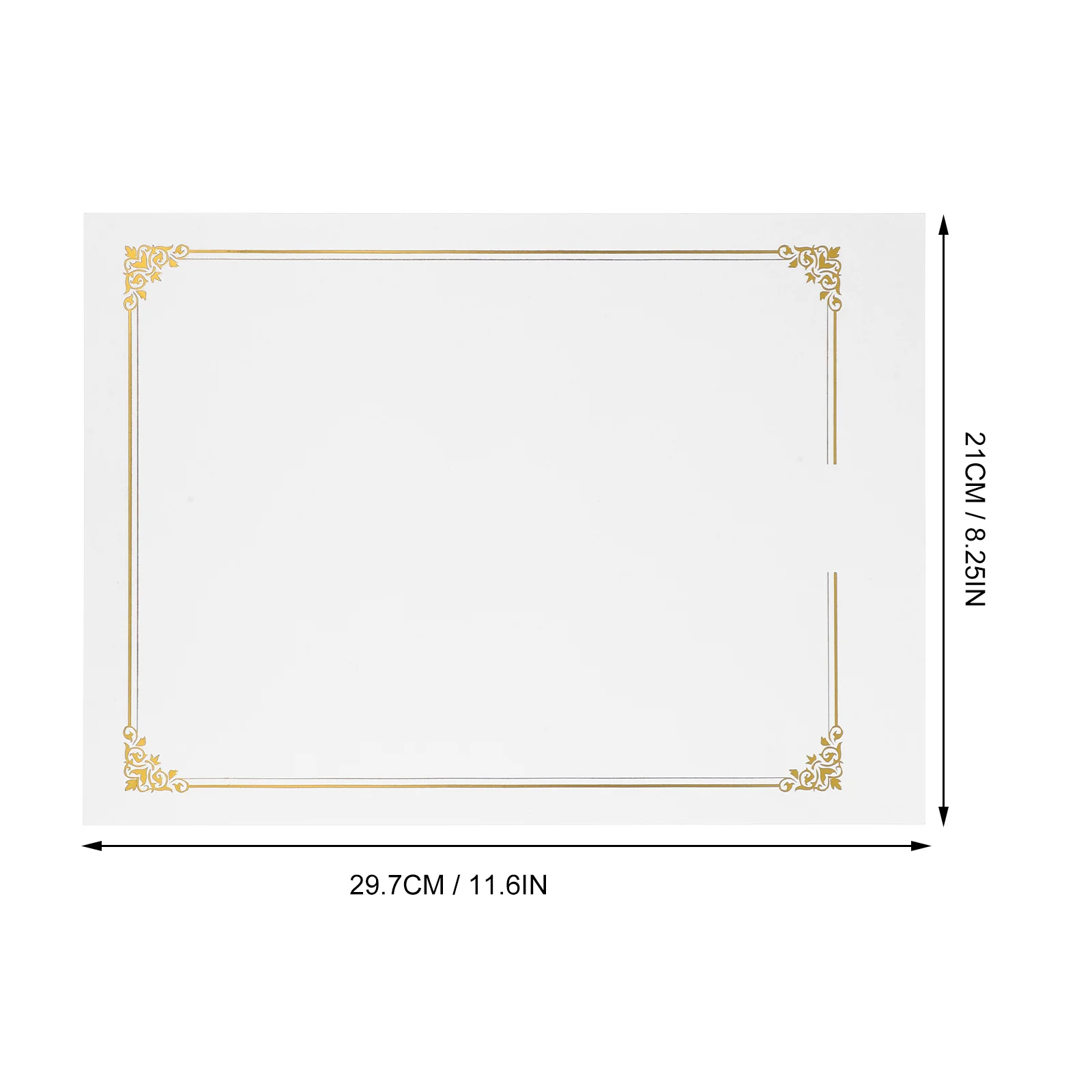 10 قطع من ورق شهادة رقائق الذهب الأنيق، بطاقات متينة للتدريب على الشرفات والأكاديمية للشركات والتعرف عليها