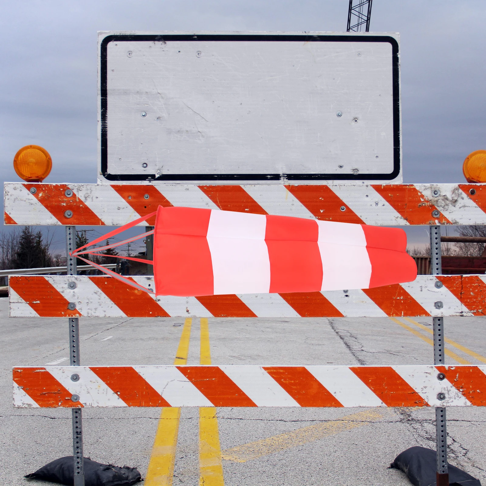 

Windsock Orange 100Cm Waterproof Oxford Fabric High Visibility Outdoor Wind Direction Indicator For Aviation Garden Construction