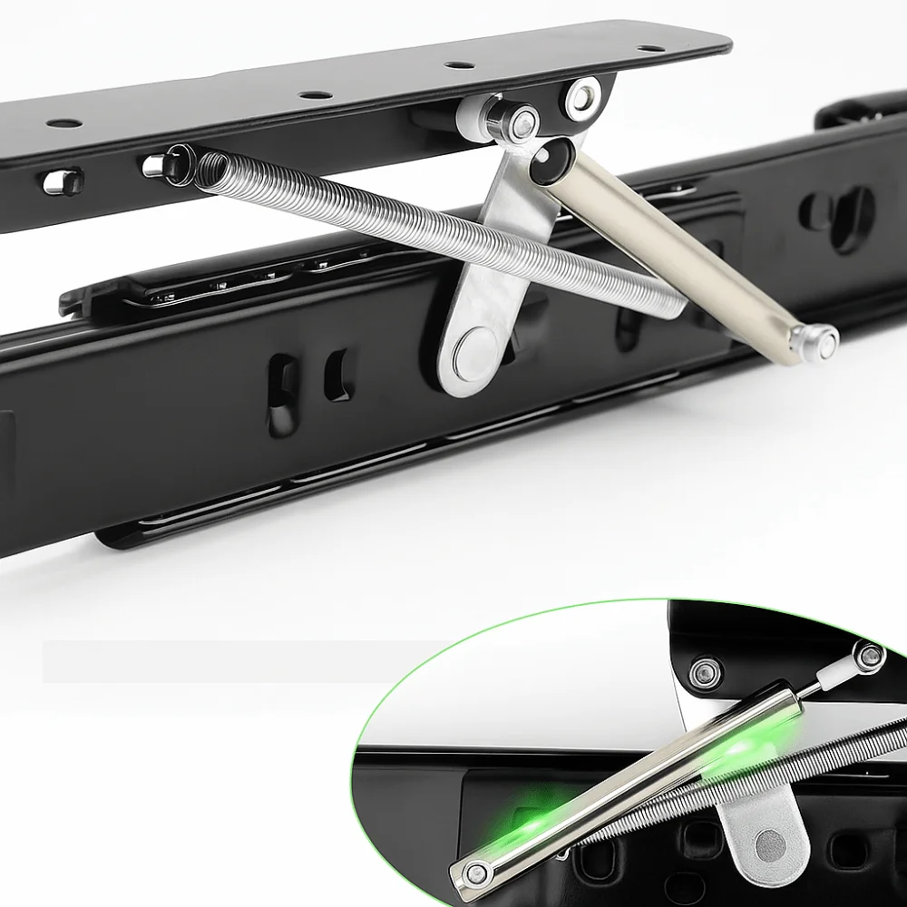 Telescopic Extension Bookstand Slide Rail Rising Mechanism Adjustable Platform Folding Table Guide Rail Side Installation