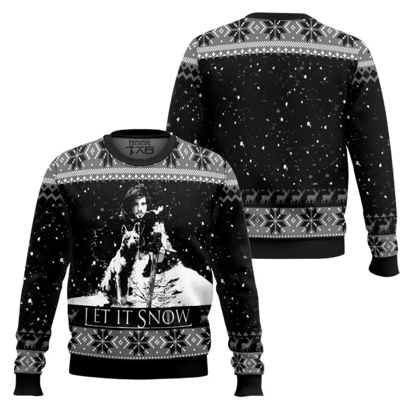 

2026 New Christmas Ugly Sweater Black Holiday Elements Snowflake Christmas Elements Humorous Comedy Fashion Christmas Party