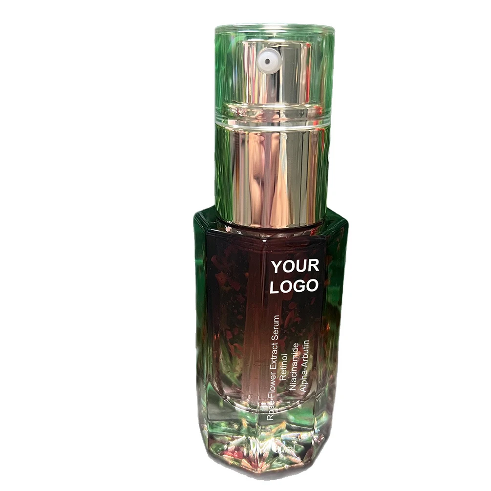 30ML Rose Retinol Essence Custom Logo  Waterproof Long-lasting Niacinamide Whiteni Skin Care Private Label Makeup Cruelty Free