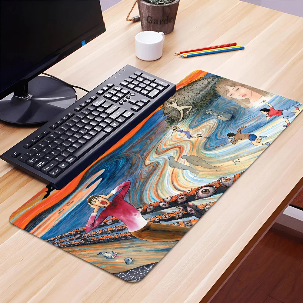 

1pc hot anime horro Junji Ito Tees Non-slip Mouse Pad Suitable For Office Computers Laptops E-sports Game Desk Mats XXL Keyboard