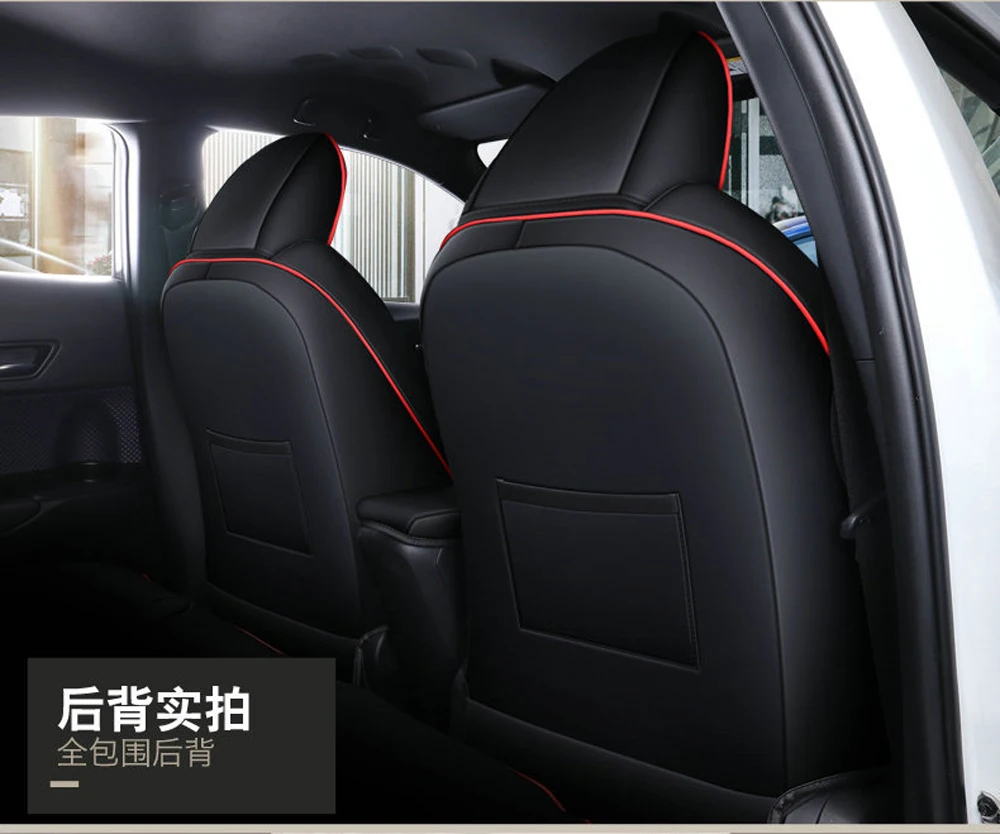 Custom Car Seat Covers For Toyota CHR 2019 2020 2021 2022 2023 2024 Waterproof Leather Seat Cushion Full Set Protective Cover