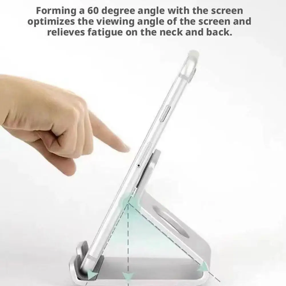 

Aluminum Phone Holder Universal Smartphone Stand for iPhone Desktop Non Slip Metal Support with Adjustable Angle H4R8