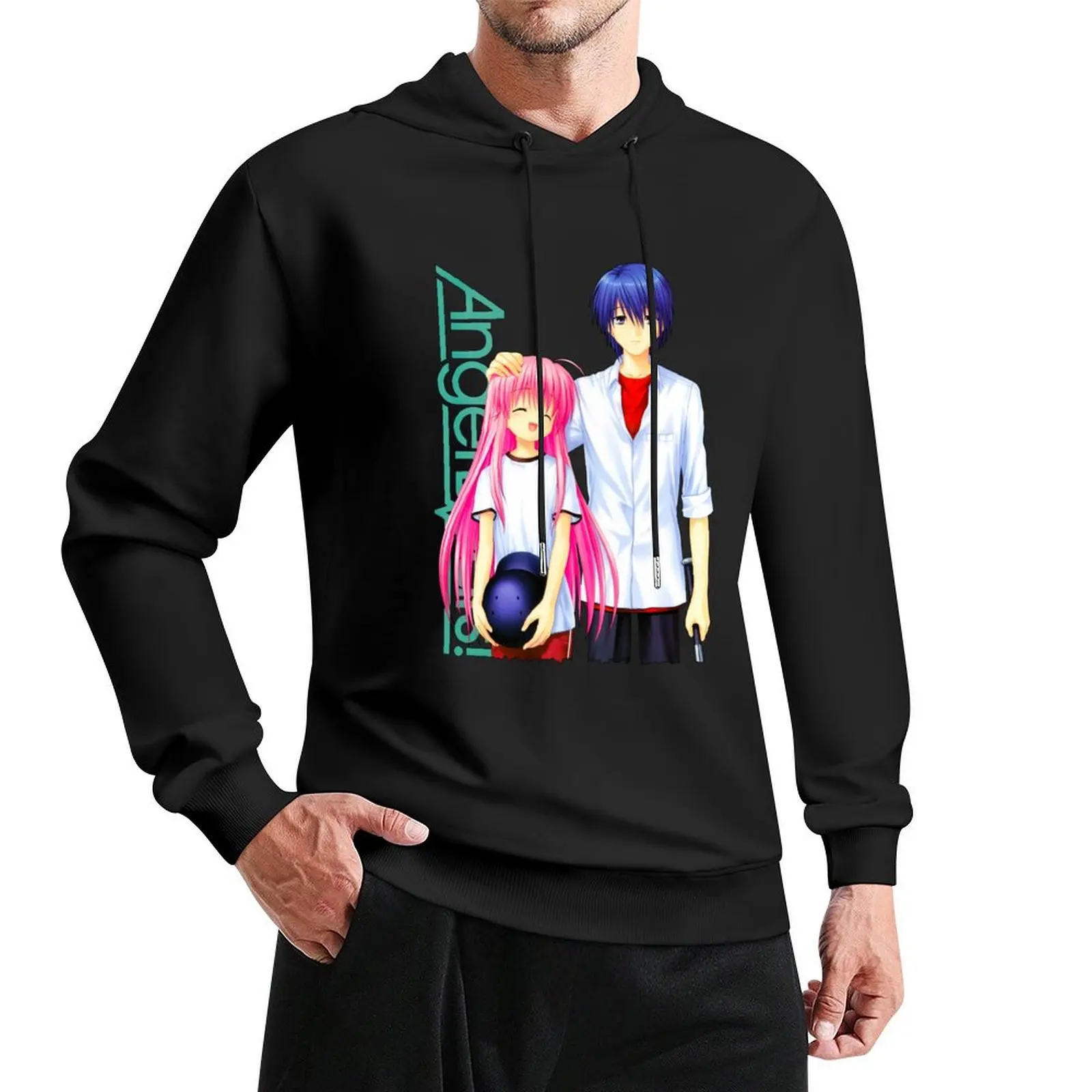 

Hinata & Yui - Angel Beats! Pullover Hoodie fashion men anime clothing tracksuits