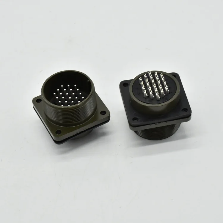 High quality aviation plug MS3102A24-28P square plate fixed socket connector - replacing DDK Electronic Accessories & Supplies