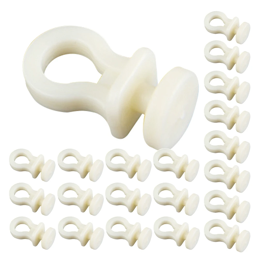

50pcs Nano Silent Roller Beige Plastic Pulley Smooth Operation Curtain Track Gliders Material Easy Installation