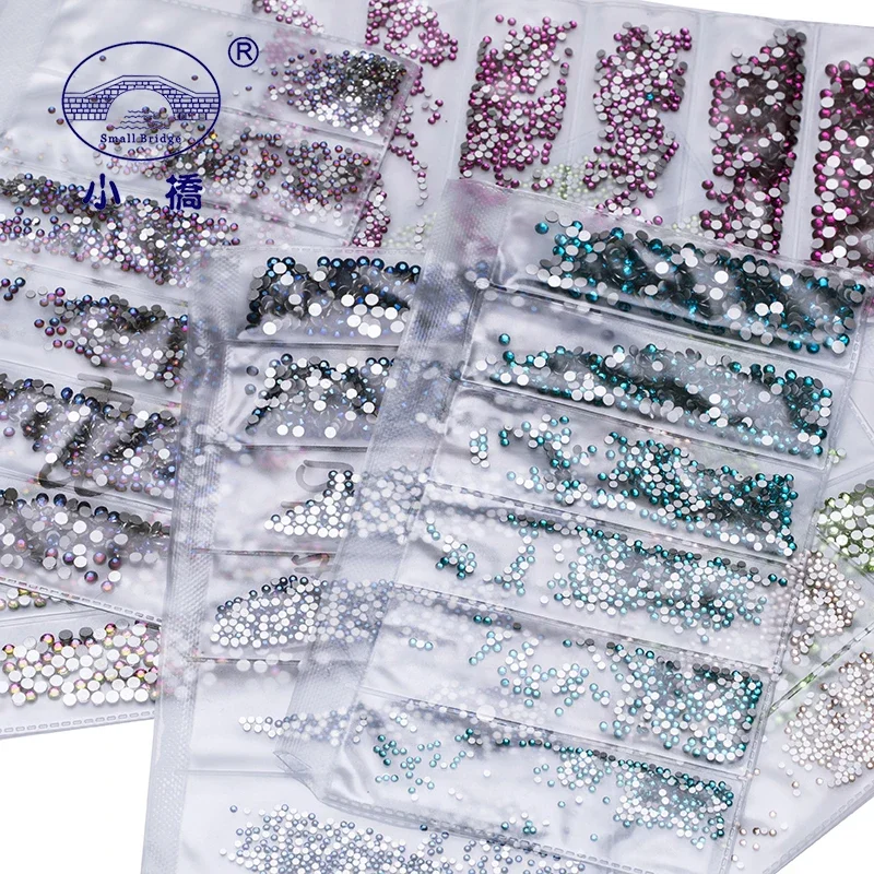 Diy Decorative Crystal Flat Back Rhinestones Loose Non Hotfix Rhinestones Mix Sizes Colorful Glass Rhinestones For Nails S034