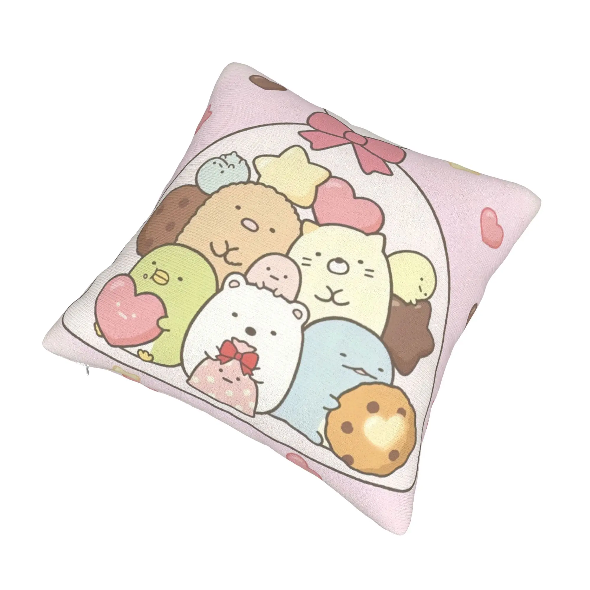 Anime Sumikko Gurashi Cushion Cover 45x45cm Japanese Cartoon Game   Soft Modern Pillow Decor Home