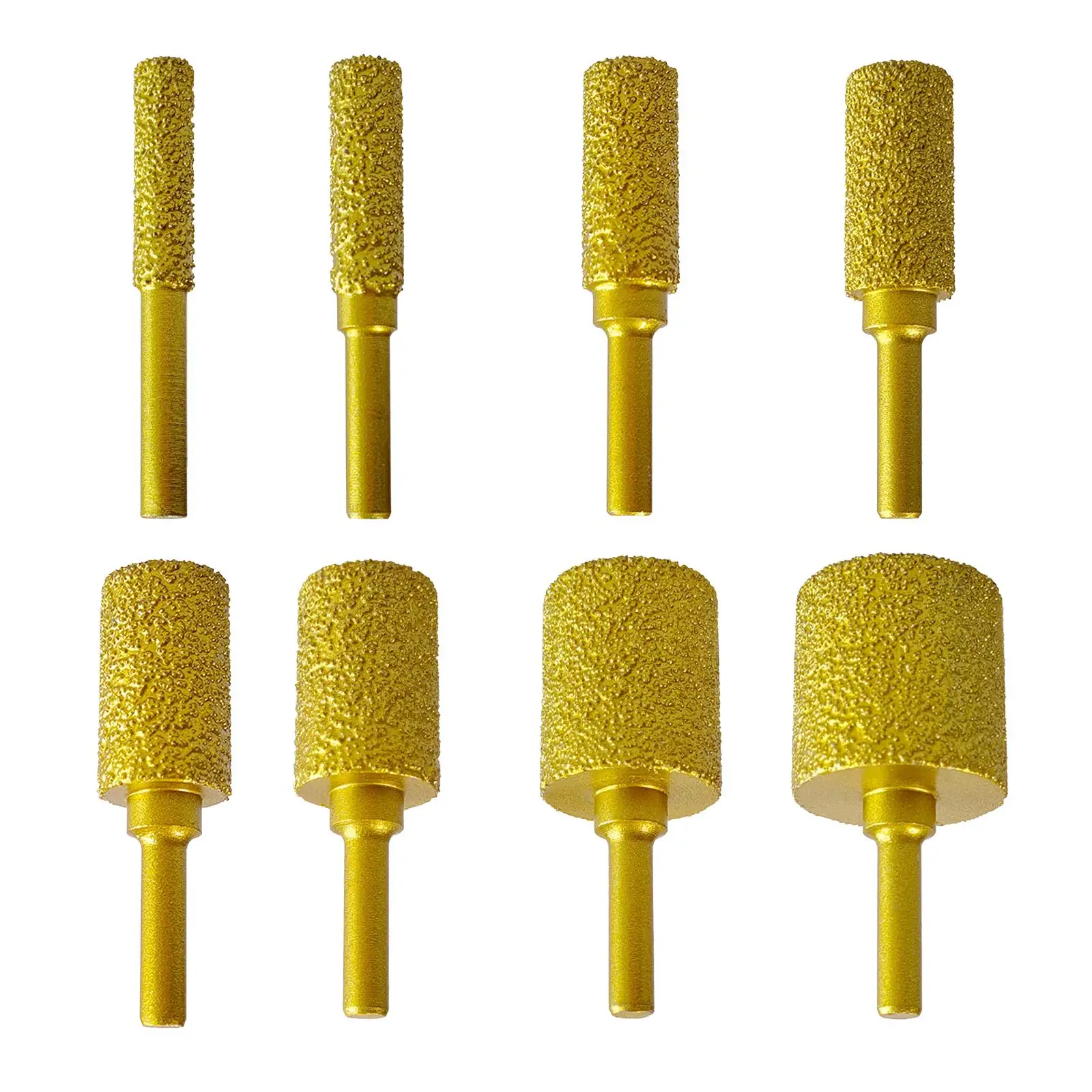 Diamond Grinding Bit 6mm Shank Rotary Tool Grinder Accessory 60mm Long Grinding Mounted Point for Stone Carving Polishing Metal