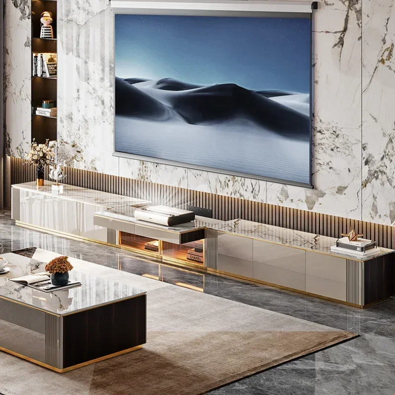 Simple Modern Storage Tv Cabinet Light Luxury Floor Universal Home Cabinet Monitor Stand Meuble Tv