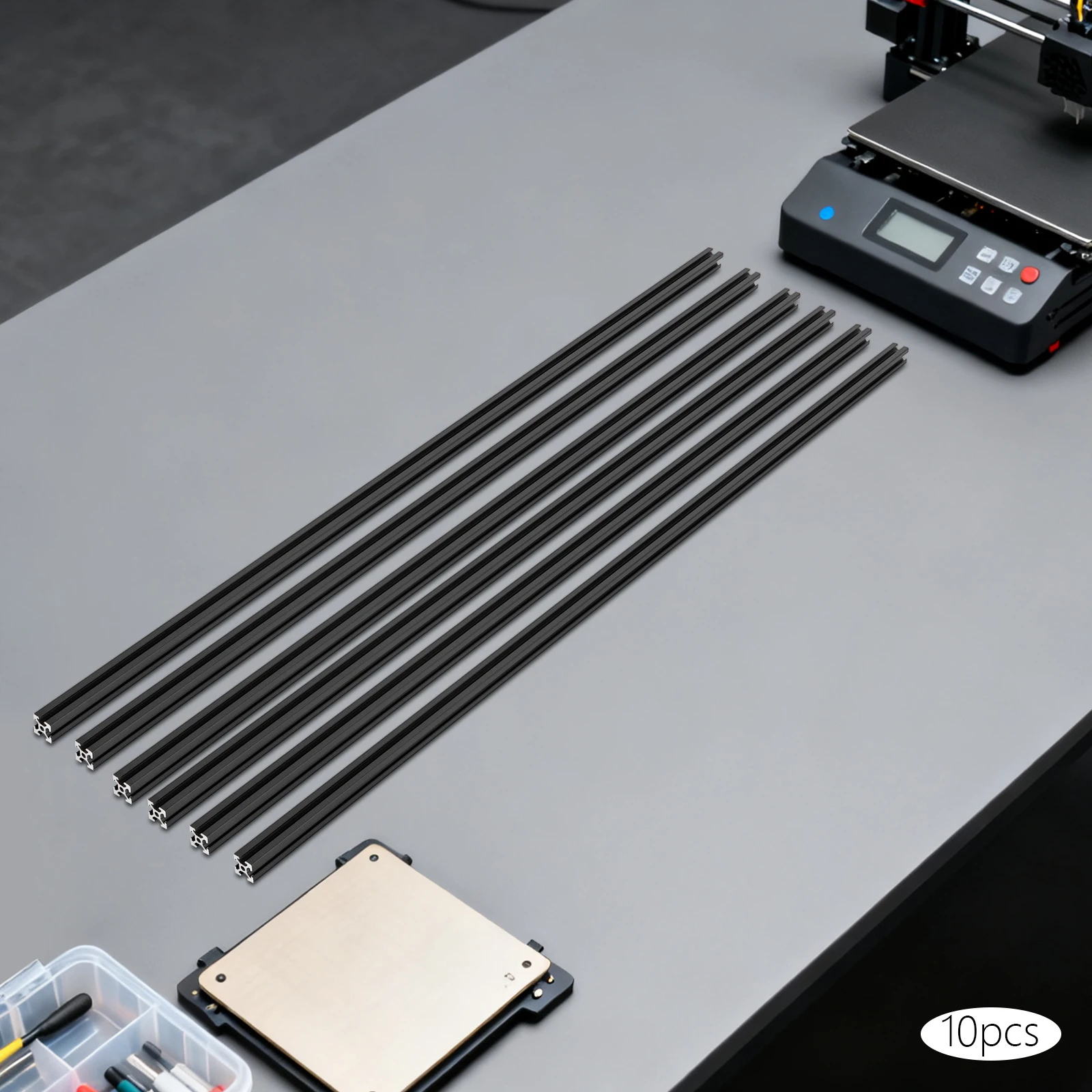 6063 T فتحة ملف بنتوء من الألومنيوم بطول 1 متر للطابعة ثلاثية الأبعاد لآلة CNC وبناء الإطار الصناعي