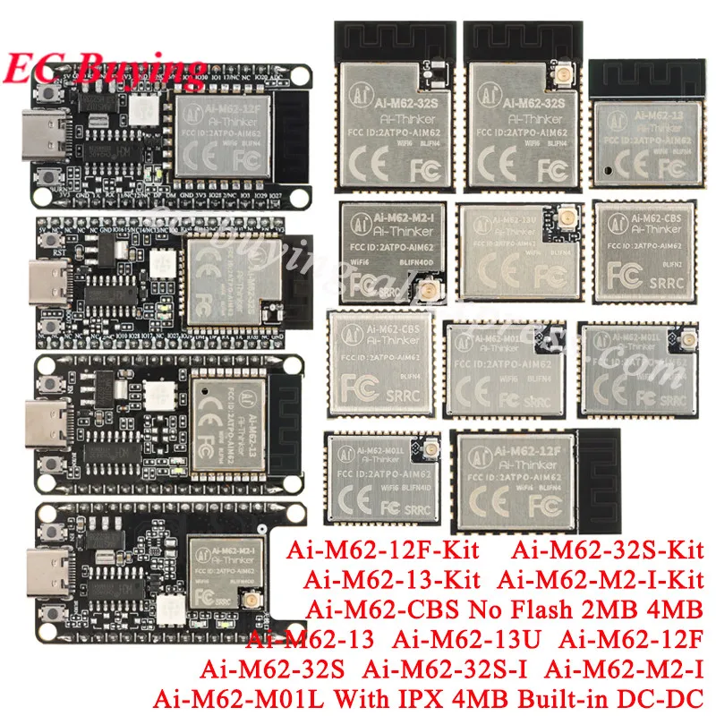 Ai-M62-12F Ai-M62-13 Ai-M62-M2-I Ai-M62-32S Kit Ai-M62-CBS Ai-M62-13U M2 M01L I WiFi 6 Bluetooth-c Ble 5.3 Wireless Module Board